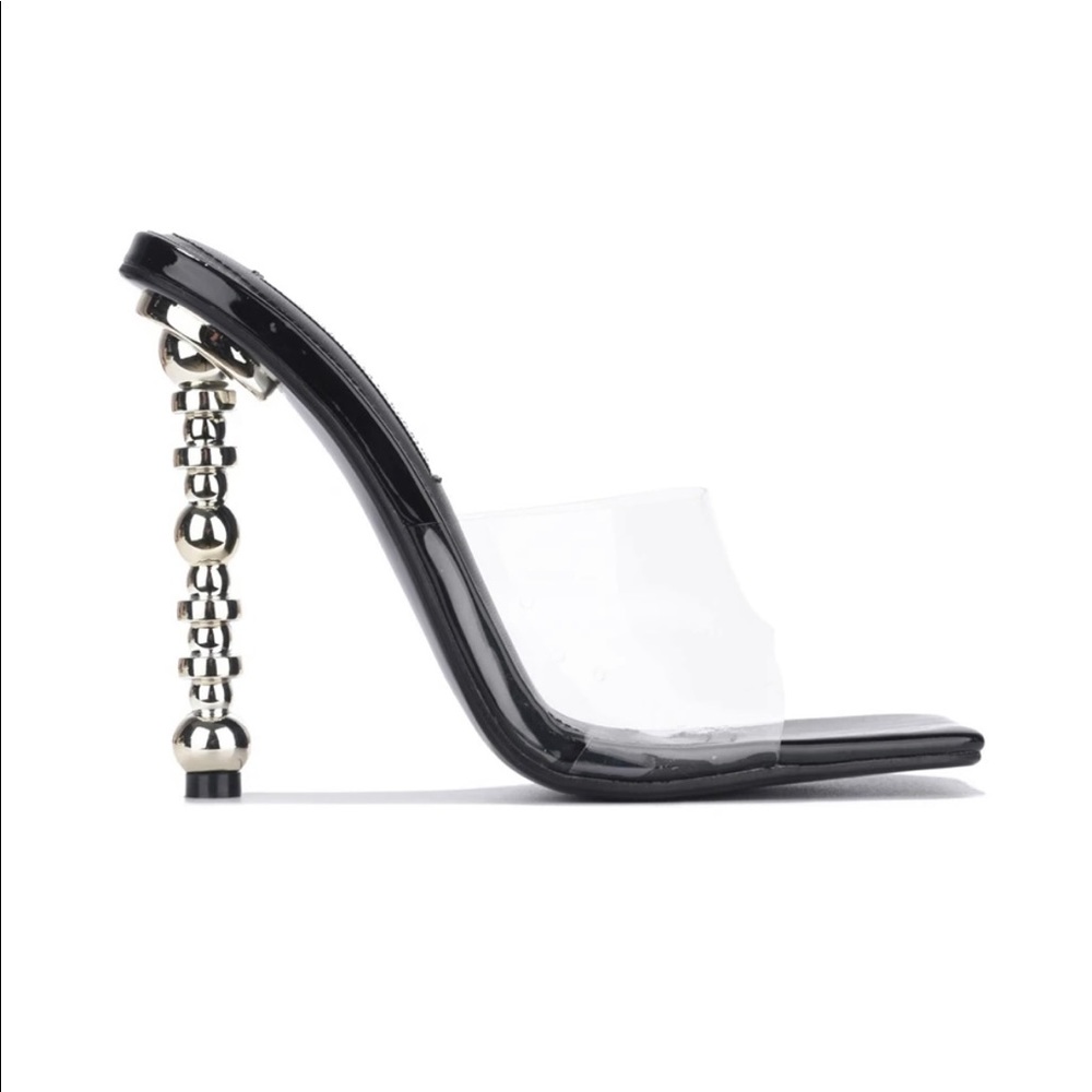 NEW Cape Robbin Metro Clear Black Mule